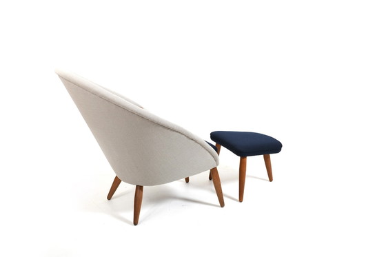 Image 1 of Early Oda Lounge Chair By Arnold Madsen 1950S / New Upholstered