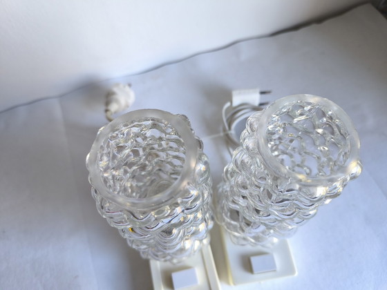 Image 1 of Lámparas de mesa de cristal de burbujas (2 piezas) 