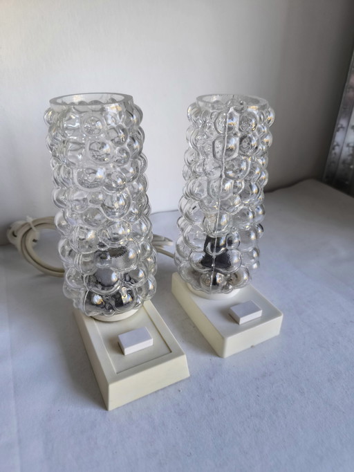 Bubble Glass Table Lamps 2 Pieces