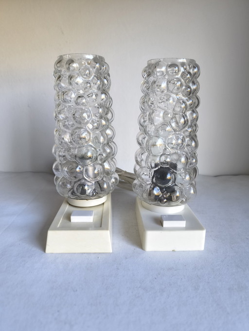 Bubble Glass Table Lamps 2 Pieces