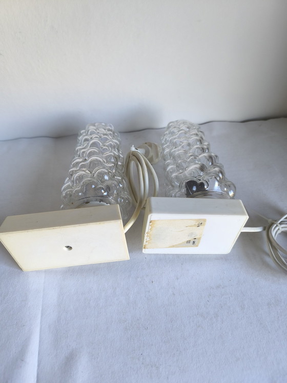 Image 1 of Lámparas de mesa de cristal de burbujas (2 piezas) 