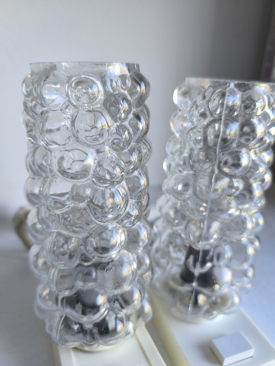 Image 1 of Lámparas de mesa de cristal de burbujas (2 piezas) 