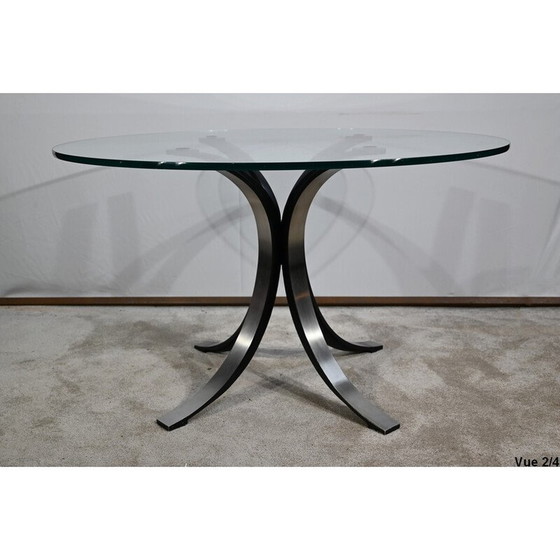 Image 1 of Vintage glass table T69 Cristal by E.Gerli and O.Borsani for Tecno, Italy 1963