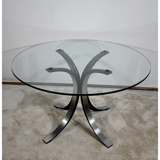 Image 1 of Vintage glass table T69 Cristal by E.Gerli and O.Borsani for Tecno, Italy 1963