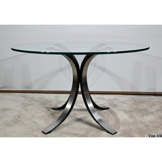 Image 1 of Vintage glass table T69 Cristal by E.Gerli and O.Borsani for Tecno, Italy 1963