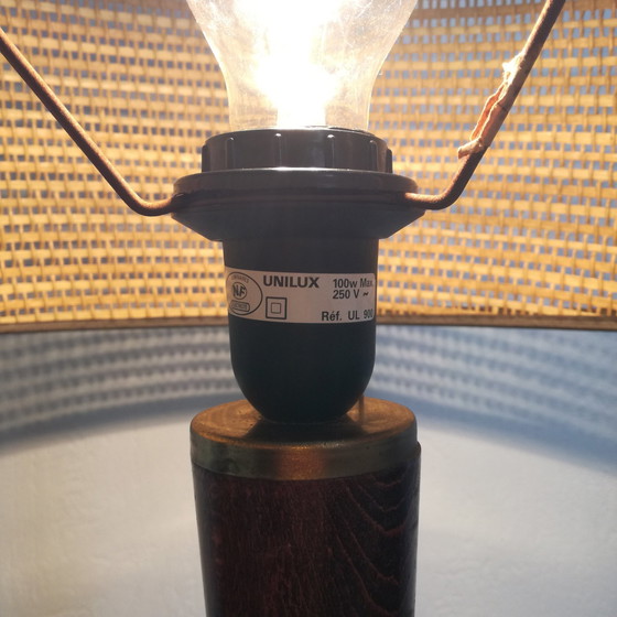 Image 1 of Midcentury modern lamp in mahogany