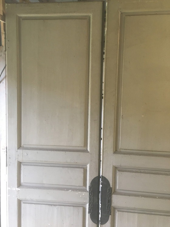 Image 1 of Antique pine double cupboard doors