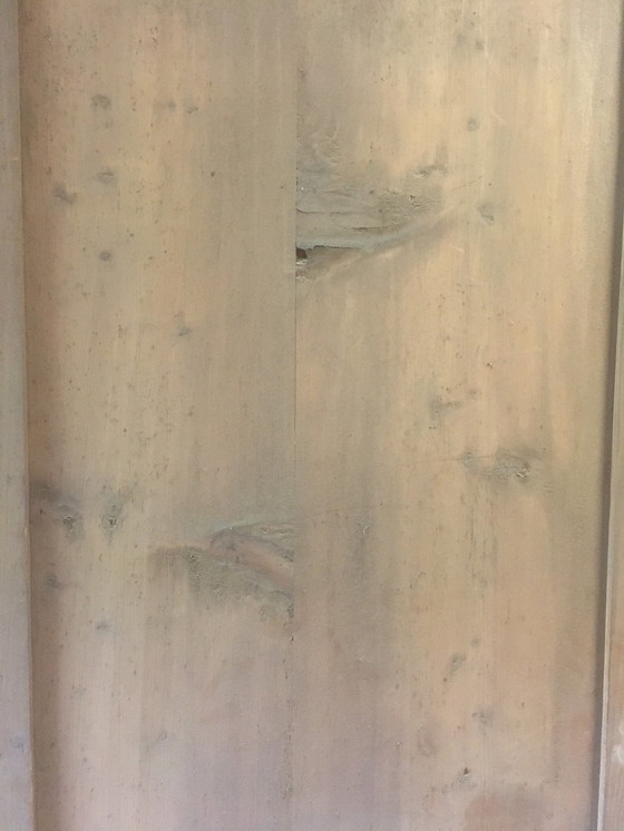 Image 1 of Antique pine double cupboard doors