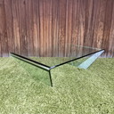 Vintage glass coffee table