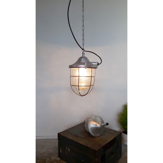 Image 1 of Vintage industrial lamp model C-200OW by Polam Gdańsk, Poland 1960