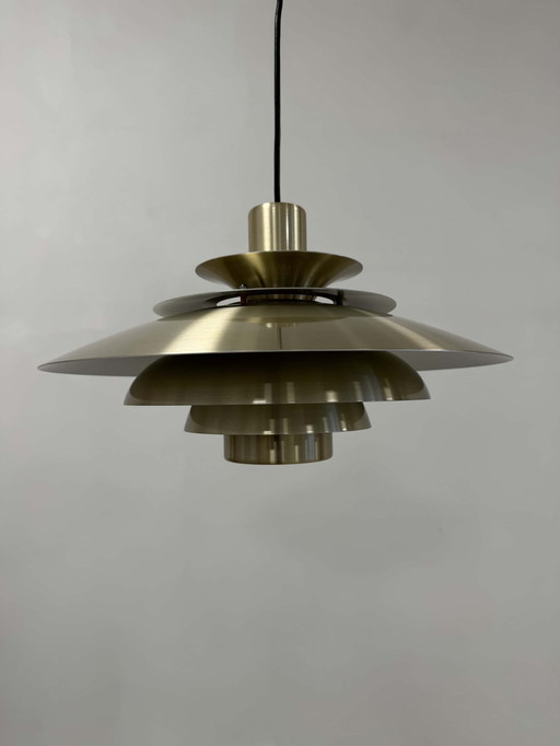 Lampada a sospensione danese vintage in ottone 