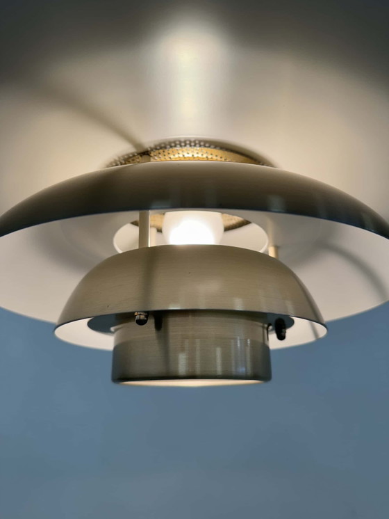 Image 1 of Lampada a sospensione danese vintage in ottone 