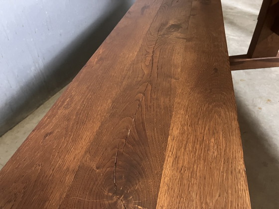 Image 1 of Wabi Sabi dining table with 2x bench