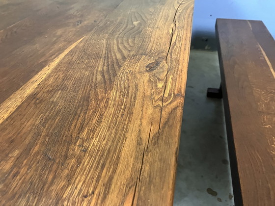 Image 1 of Wabi Sabi dining table with 2x bench