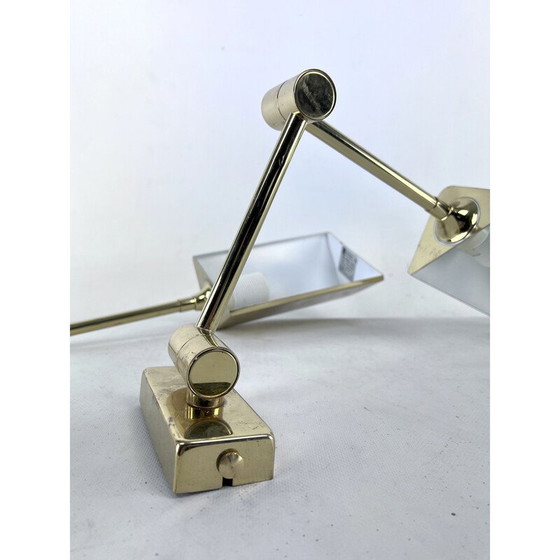 Image 1 of Pair of vintage brass wall lamps by Baulmann Leuchten, Germany 1980