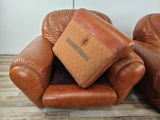 Image 1 of 70'S Club Armchairs In Leather