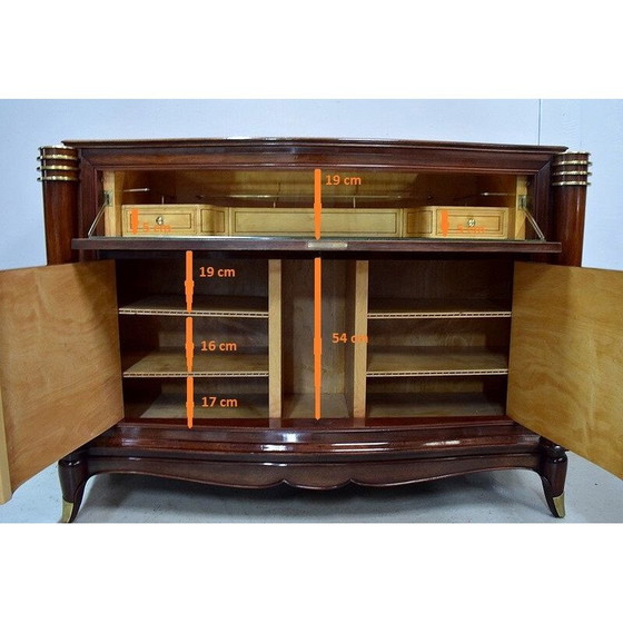 Image 1 of Vintage sycamore rosewood highboard by Jules Leleu, 1940
