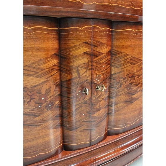 Image 1 of Vintage sycamore rosewood highboard by Jules Leleu, 1940