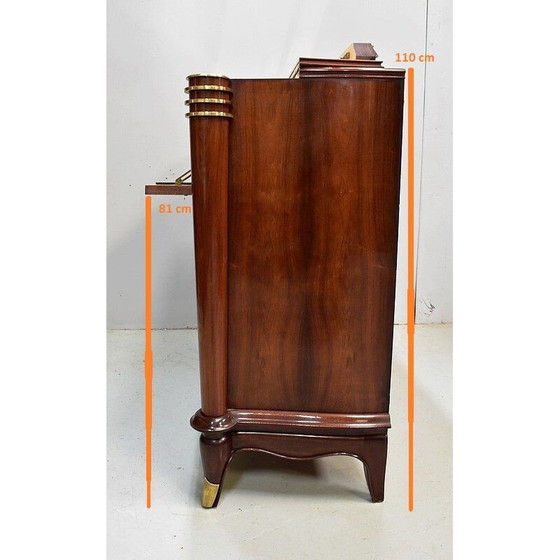 Image 1 of Vintage sycamore rosewood highboard by Jules Leleu, 1940