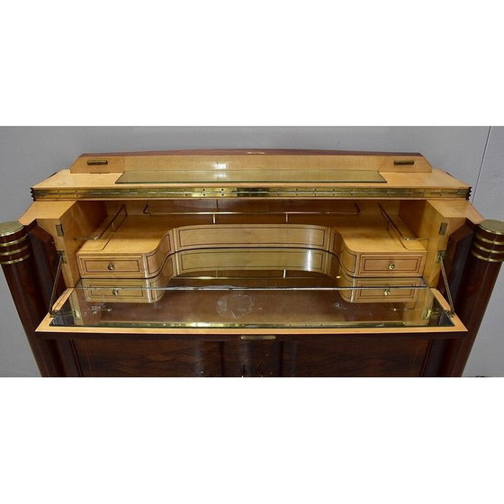 Image 1 of Vintage sycamore rosewood highboard by Jules Leleu, 1940