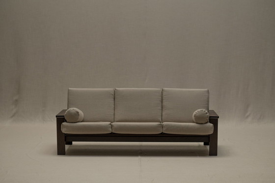 Image 1 of Mid-Century Wengé Three-Seat Sofa