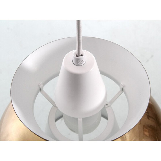 Image 1 of Scandinavian vintage Doo-Wop brass pendant lamp