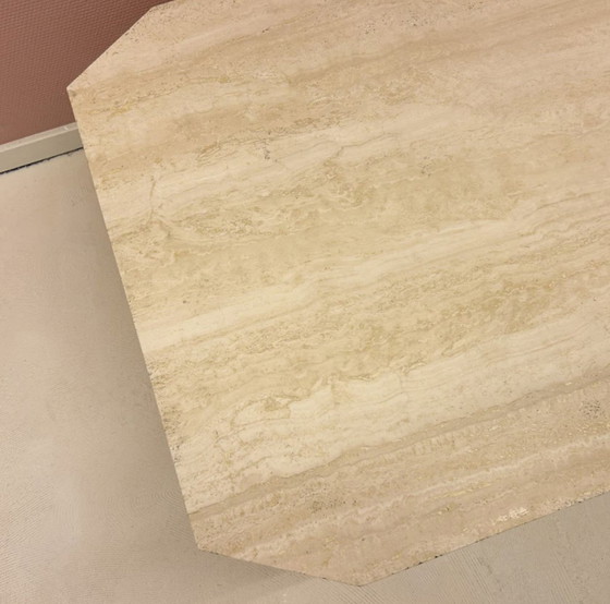 Image 1 of Rectangular Travertine Coffee Table