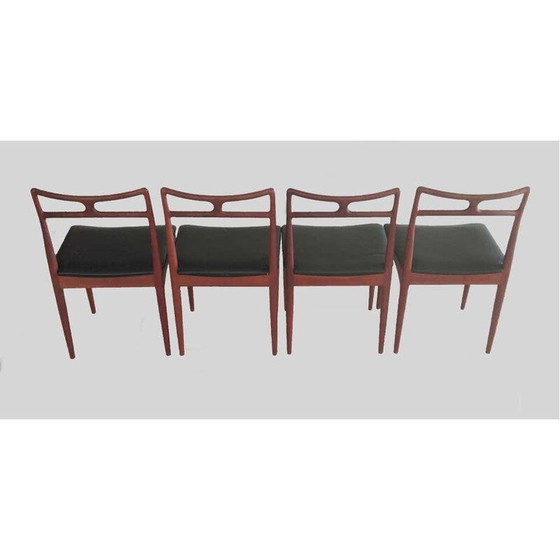 Image 1 of Set of 4 vintage teak chairs Inc. by Johannes Andersen, Denmark