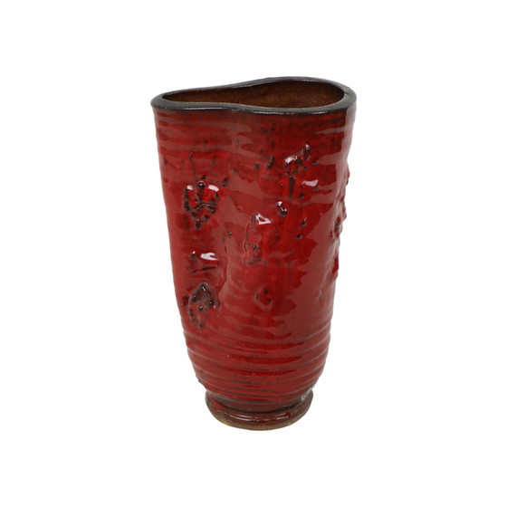 Image 1 of Red Design Vase Guerin Bouffioulx