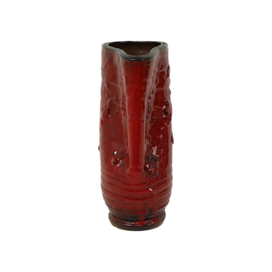 Image 1 of Red Design Vase Guerin Bouffioulx