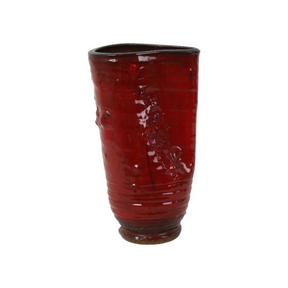 Image 1 of Red Design Vase Guerin Bouffioulx