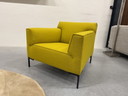 Design On Stock Bloq Armchair With Footstool Plough Wool Yellow