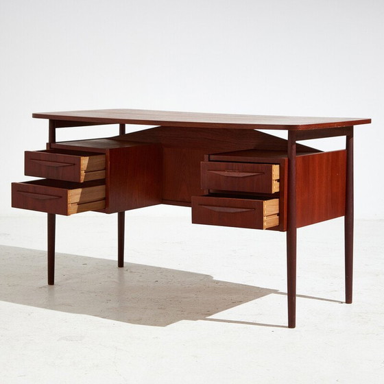 Image 1 of Vintage teak wood desk by Gunnar Nielsen Tibergaard, 1960