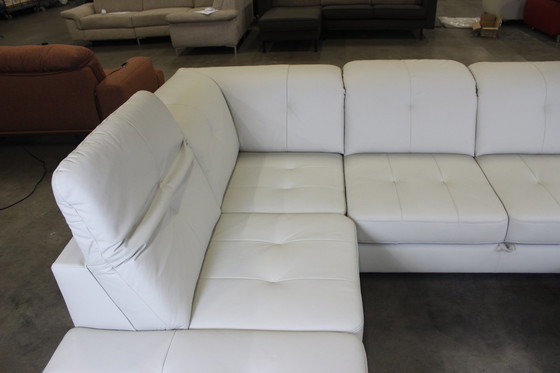 Image 1 of Leather Sofa U-Sofa With Sleeping Function Storage Space And Adjustable Headrests Leather Couch Sofa Bed Sofa Couch