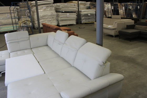 Image 1 of Leather Sofa U-Sofa With Sleeping Function Storage Space And Adjustable Headrests Leather Couch Sofa Bed Sofa Couch