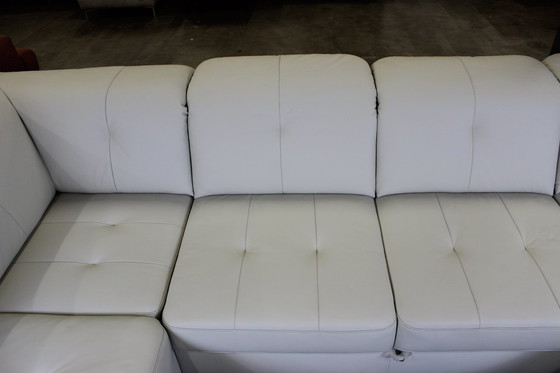 Image 1 of Leather Sofa U-Sofa With Sleeping Function Storage Space And Adjustable Headrests Leather Couch Sofa Bed Sofa Couch