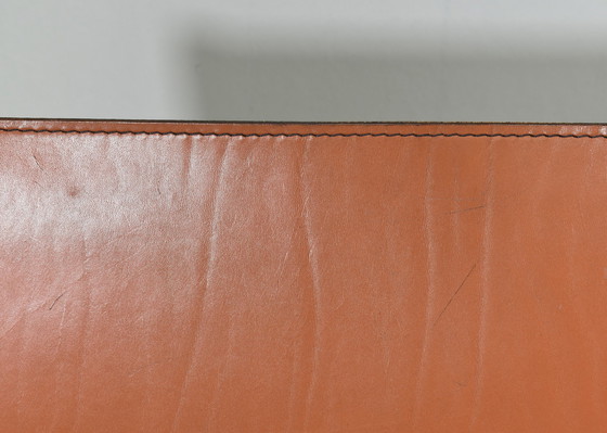 Image 1 of 4x S34 dining chairs in cognac leather by Mart Stam for Fasem Italy, 1960-1970