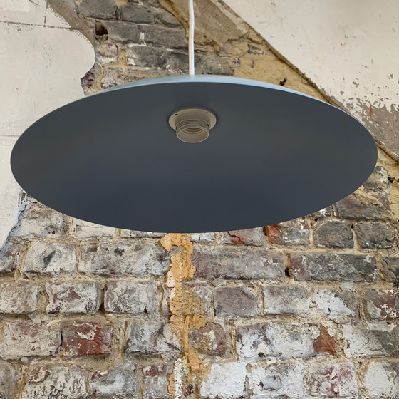 Image 1 of Vintage pendant light from the 80s, blue-mauve color, DELMAS, France