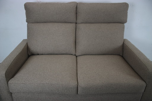 Cor Conseta two-seater couch gray uni fabric sofa high backrest new.