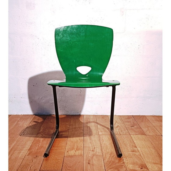 Image 1 of Green vintage canteen chair