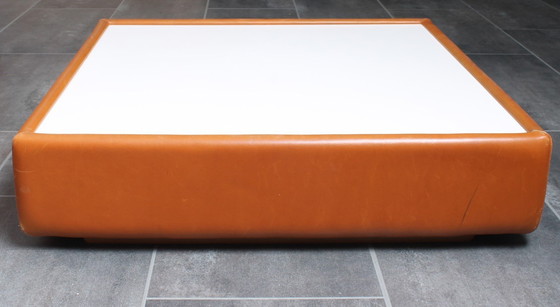 Image 1 of Lounge Set In Cognac Leather With Coffee Table By De Sede