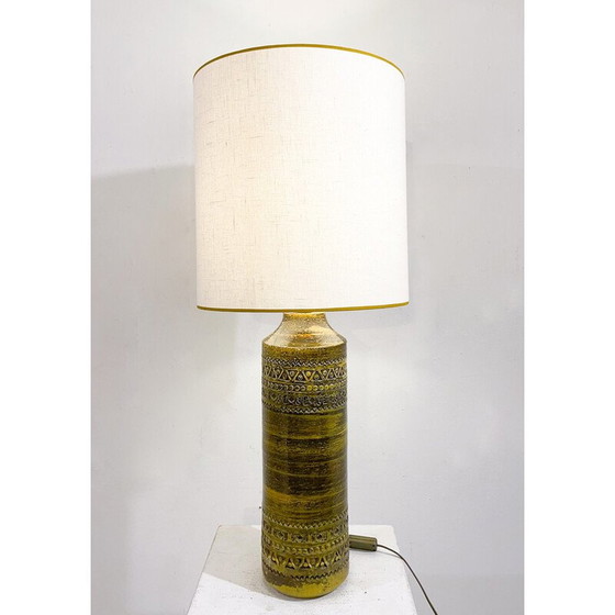 Image 1 of Vintage Bitossi desk lamp in green ceramic, Italy