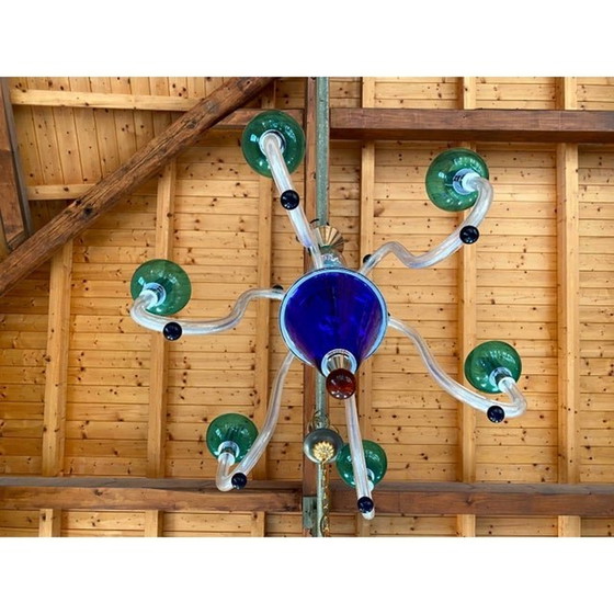 Lampadario vintage in vetro di Murano multicolore degli anni '80 – Simo En, Murano Glass (photo 4 of 5)