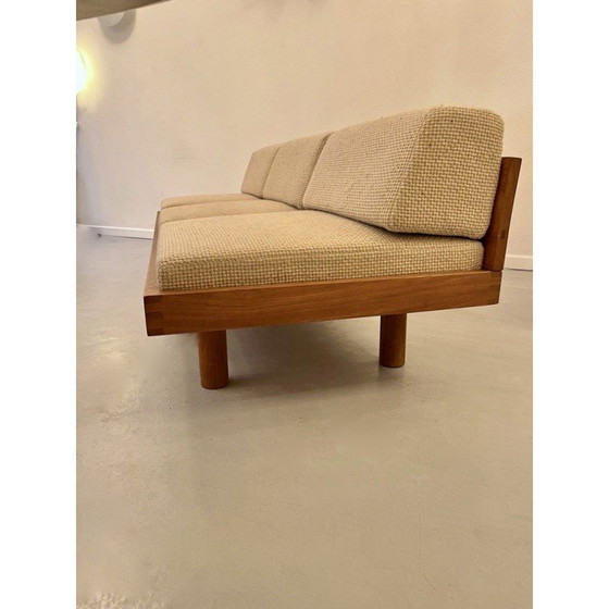 Image 1 of Vintage sofa bed L09 in solid elmwood by Pierre Chapo, France 1960