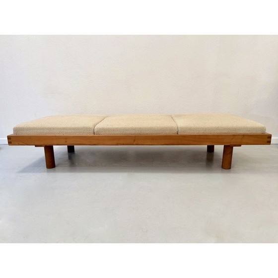Image 1 of Vintage sofa bed L09 in solid elmwood by Pierre Chapo, France 1960