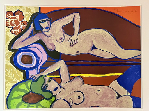 Corneille lithograph 'Sur le divan' by Atelier Dumas