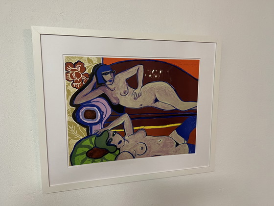 Image 1 of Corneille lithograph 'Sur le divan' by Atelier Dumas