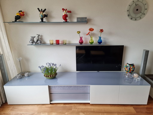 TV Cabinet With 2 X Wall Shelf