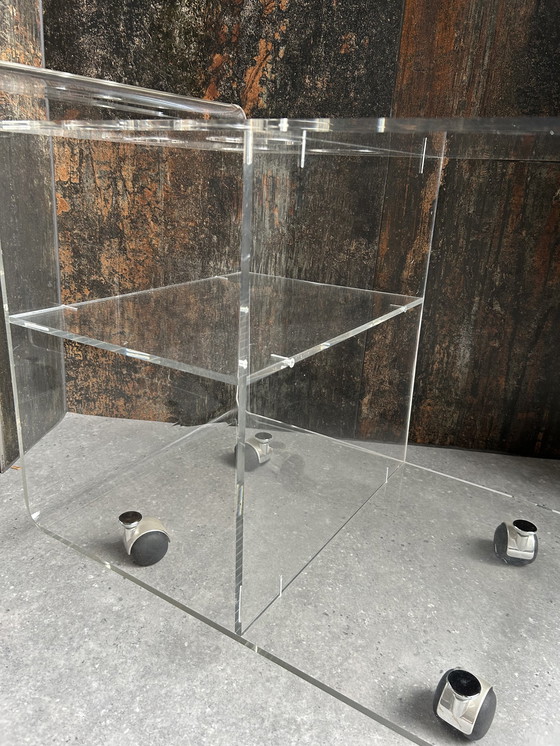 Image 1 of Midcentury plexiglass beverage trolley