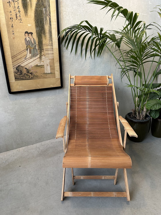 Image 1 of "Chaise longue" vintage - bambù - giapponese